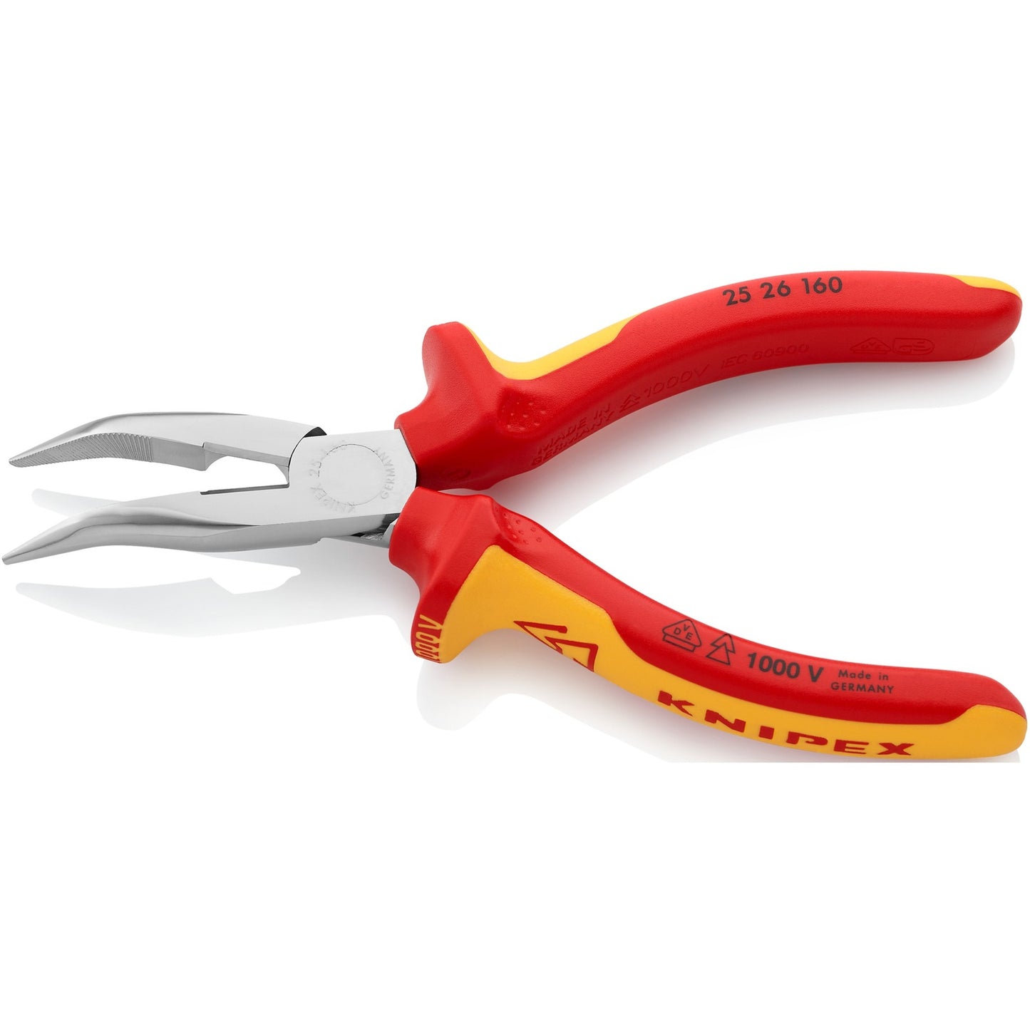 Knipex 25 26 160 radiotang gebogen + zijsnijder 160mm vde