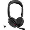 Jabra evolve2 65 flex duo, ms on-ear headset (zwart, stereo, usb-c, link380c, microsoft teams)