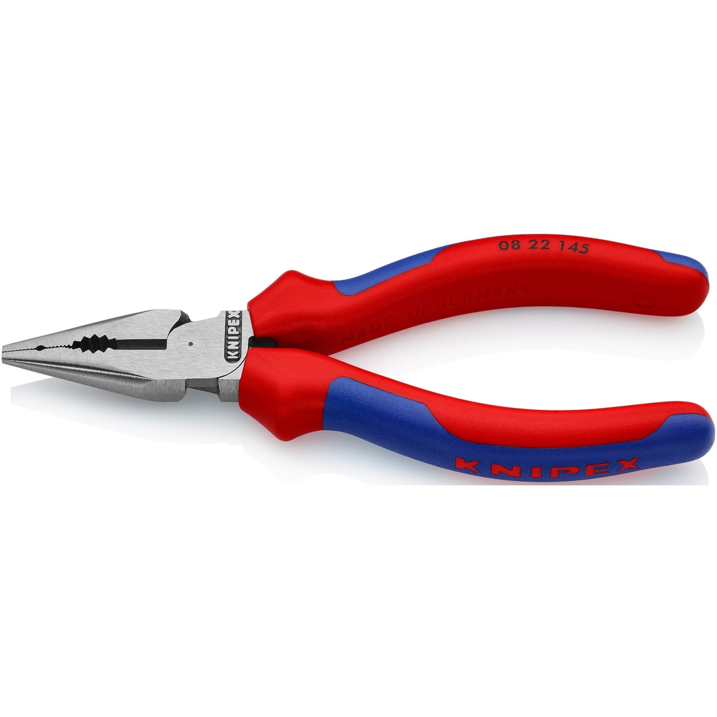 Knipex spitsbek combinatietang 0822145 (rood blauw)
