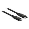 Delock usb4 40 gbps coaxial coax kabel (zwart, 0,8 meter)