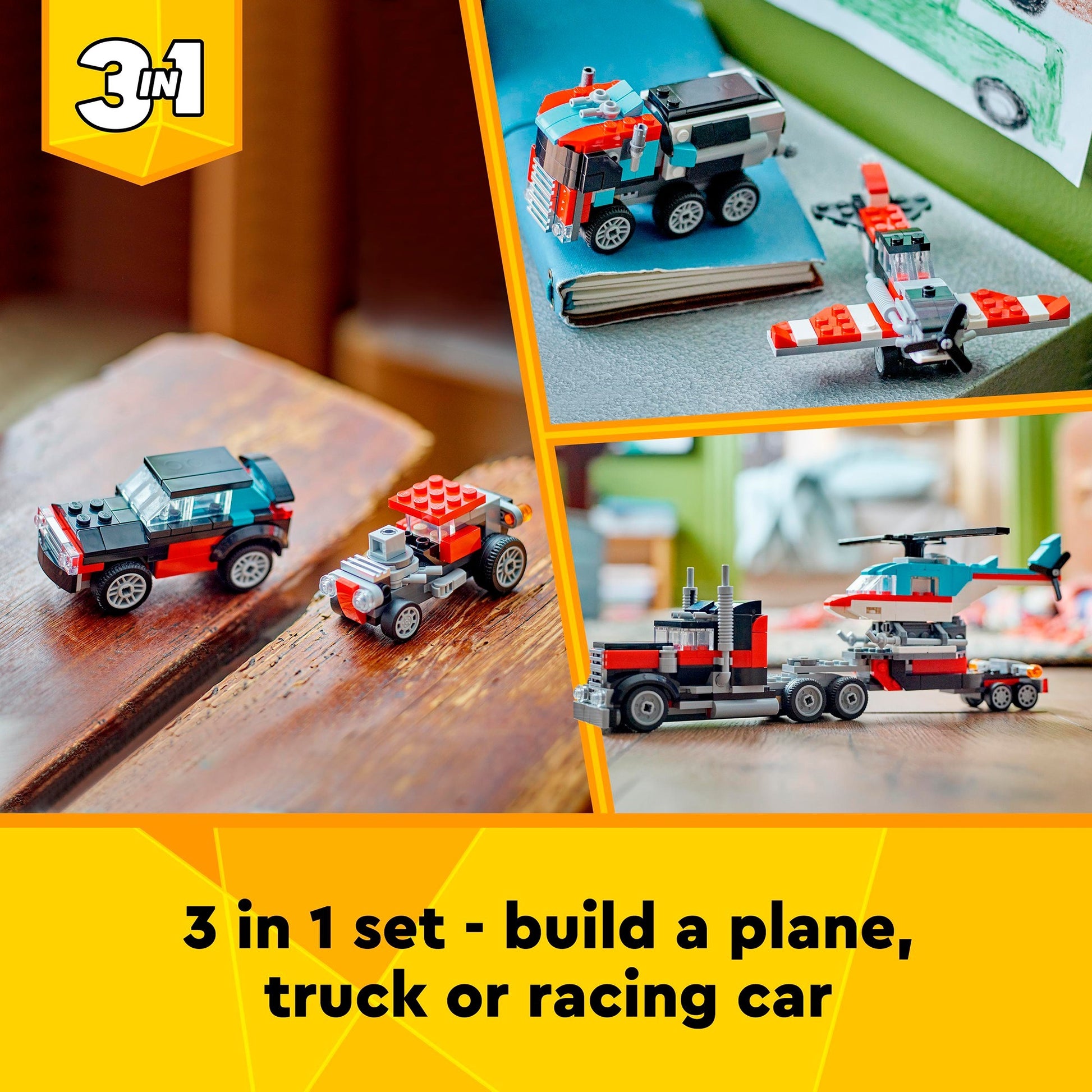 Lego creator 3in1 truck met helikopter - 31146