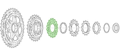 Shimano sprocket 17t for cs-m771-10 bj bk