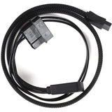 Silverstone slim sata 2-in-1 datakabel + stroomadapter (zwart, cp10) - afbeelding 2