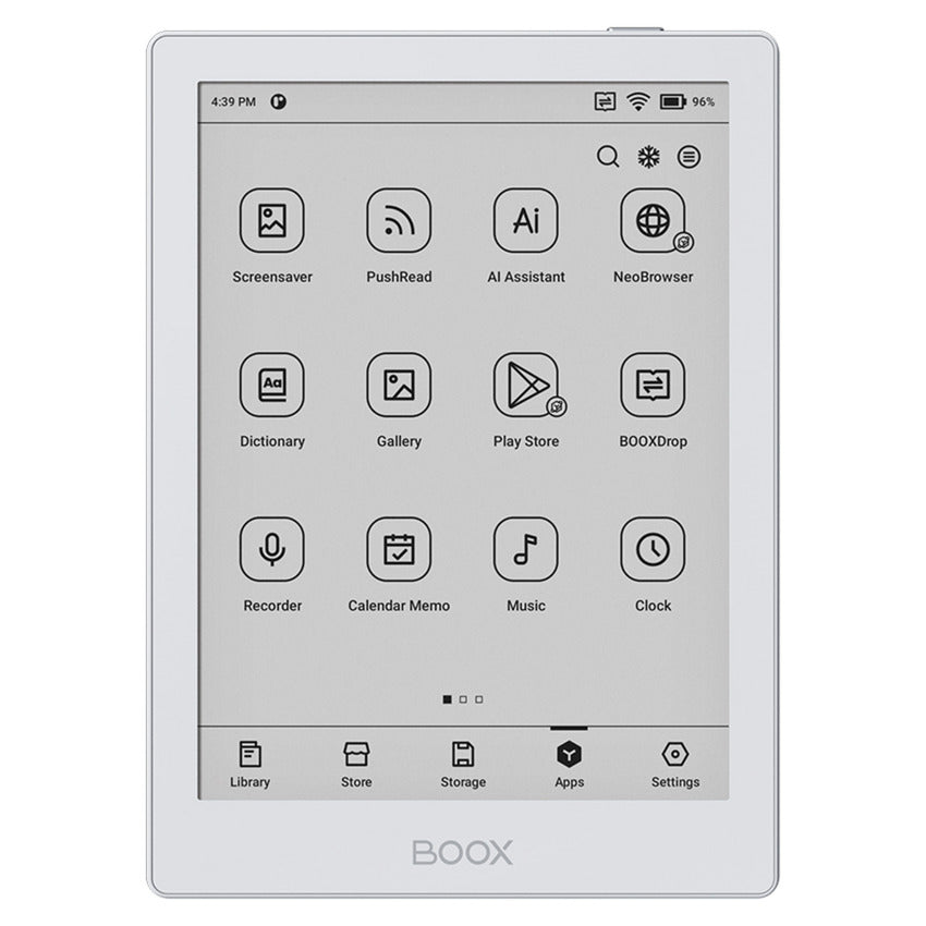 Boox go 6 e-reader (wit, 2 gb | 32 gb | android 11)