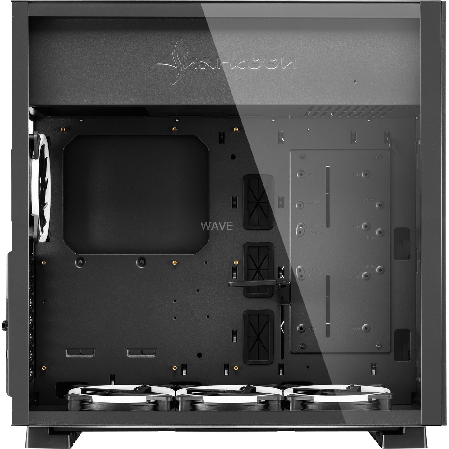 Sharkoon pure steel rgb midi tower behuizing (zwart | 2x usb-a | rgb | window)