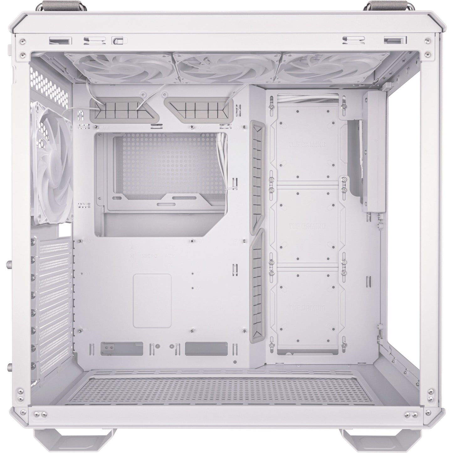 Asus tuf gaming gt502 plus midi tower behuizing (wit | 2x usb-a | 1x usb-c | tempered glass)