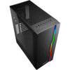 Sharkoon rgb slider midi tower behuizing (zwart | 3x usb-a | rgb | tempered glass)