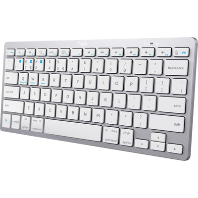 Trust wireless bluetooth keyboard (grijs, us lay-out (qwerty), scissor switches, 85%, bluetooth 4.0)