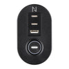 Neomounts ds22-840bl6 bureaucontactdoos met klem en usb-c en usb-a poorten - quick-charge stekkerdoos (zwart)