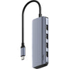 Cudy 6-in-1 hdmi 4k usb-c hub usb-hub (zilver)