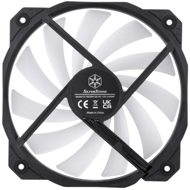 Silverstone shark force 160 argb case fan (zwart, 160 x 160 x 25 mm, pwm)