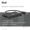 Club 3d displayport quad monitor hub mst 4x 4k30hz displayport splitter (zwart)