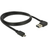 Delock easy-usb-a 2.0 male > easy-usb micro-usb-b 2.0 male kabel (zwart, 1 meter)