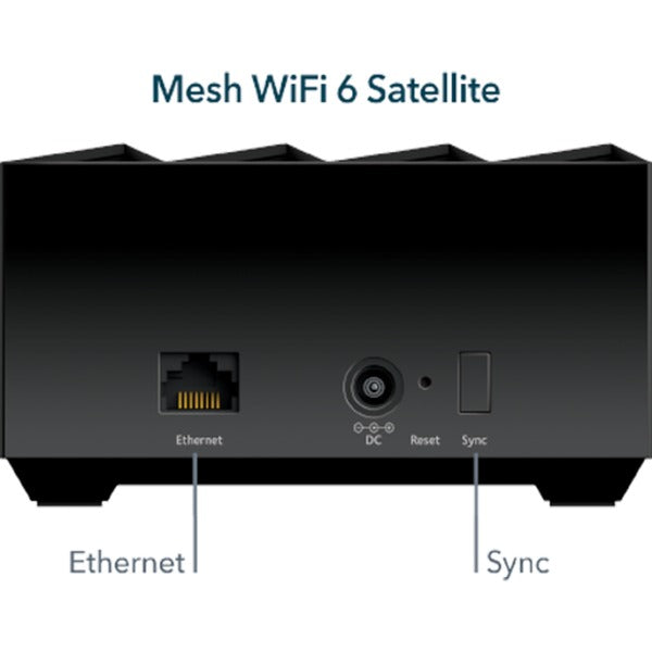 Netgear nighthawk mk73s mesh wifi 6 3-pack mesh router (zwart, 1x router, 2x satellieten )