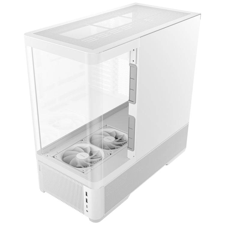 Antec c6 curve air midi tower behuizing (wit | 2x usb-a | 1x usb-c | tempered glass)