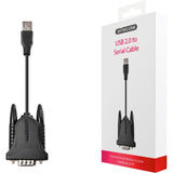 Sitecom usb > seriële kabel 0,6m usb-adapter (zwart zilver, cn-104, retail) - afbeelding 1