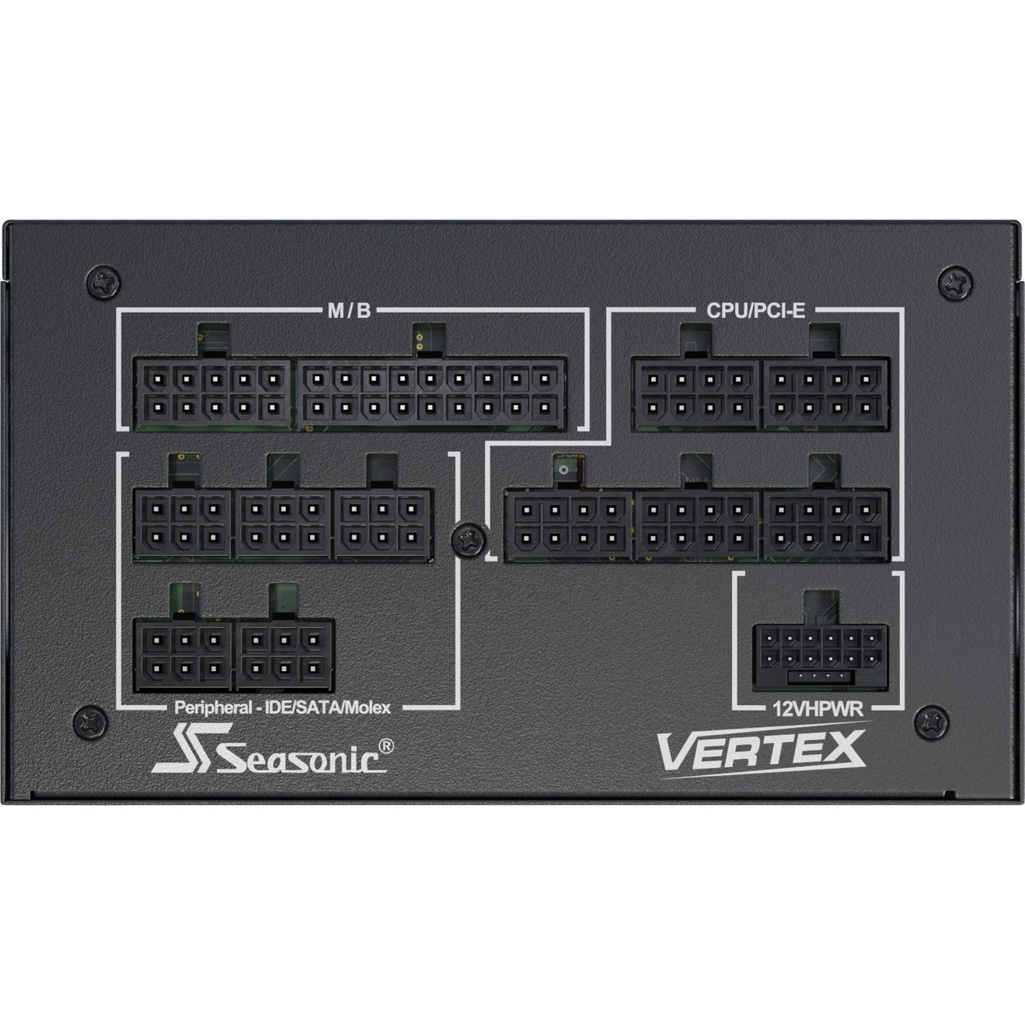 Seasonic vertex gx-1200 modulaire 1200 watt voeding (zwart, 1x 12v-2x6, 3x pcie)