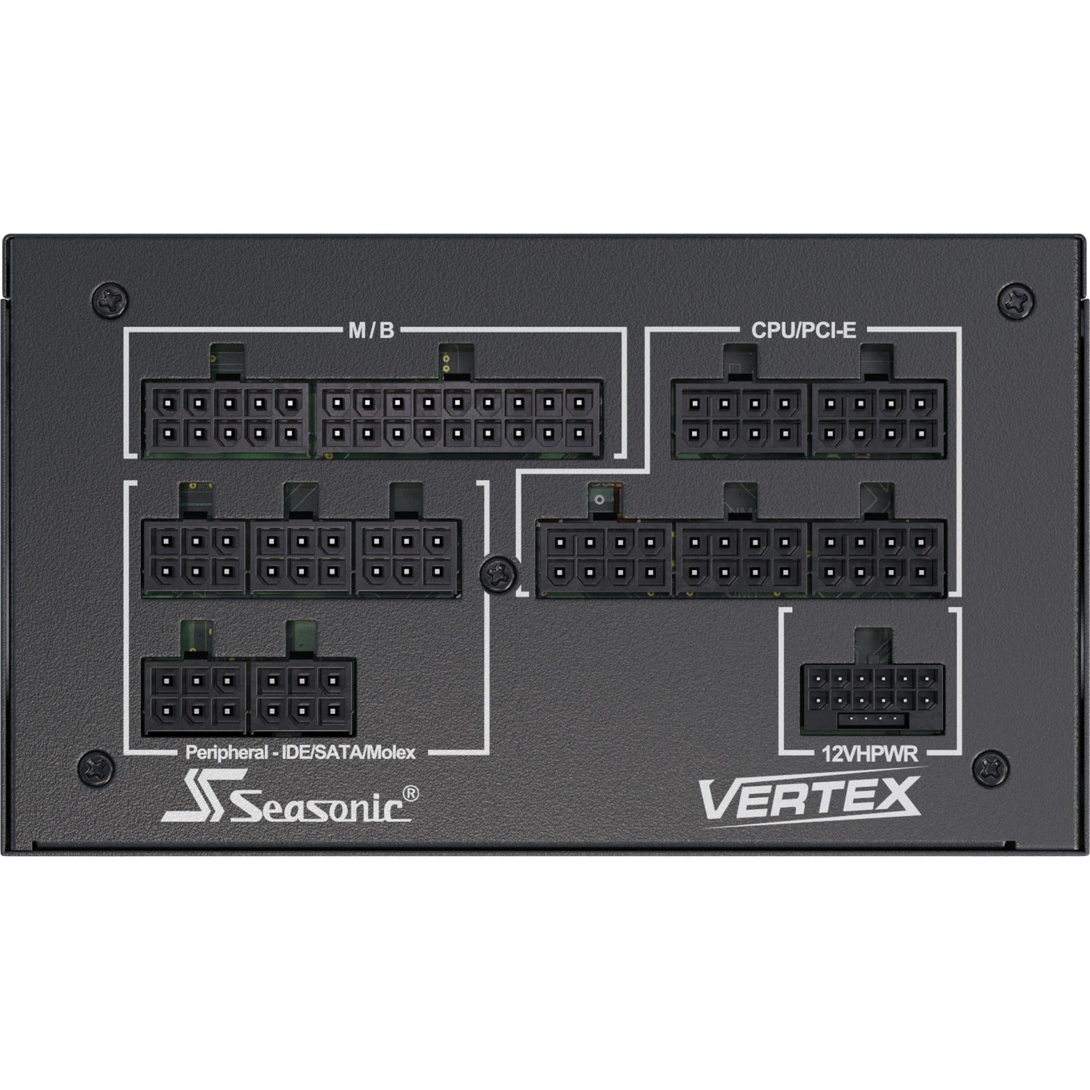 Seasonic vertex gx-1200 modulaire 1200 watt voeding (zwart, 1x 12v-2x6, 3x pcie)
