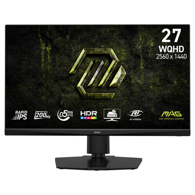 Msi mag 272qpf e20 27 gaming monitor (zwart, 2x hdmi, 1x displayport, amd freesync, 200 hz)
