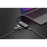 Sitecom usb-c naar 2x usb-a + 2x usb-c usb-hub (grijs) - afbeelding 3