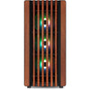 Sharkoon rebel c70g rgb midi tower behuizing (zwart houtkleur | 2x usb-a | 1x usb-c | rgb | tempered glass)