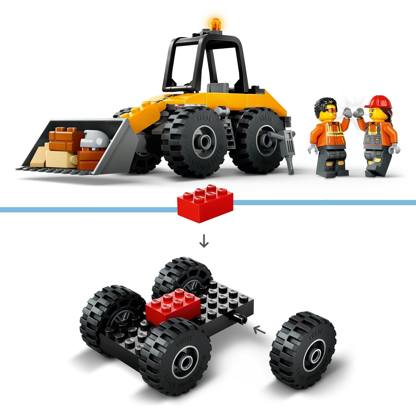 Lego city - gele wiellader constructiespeelgoed (60450)