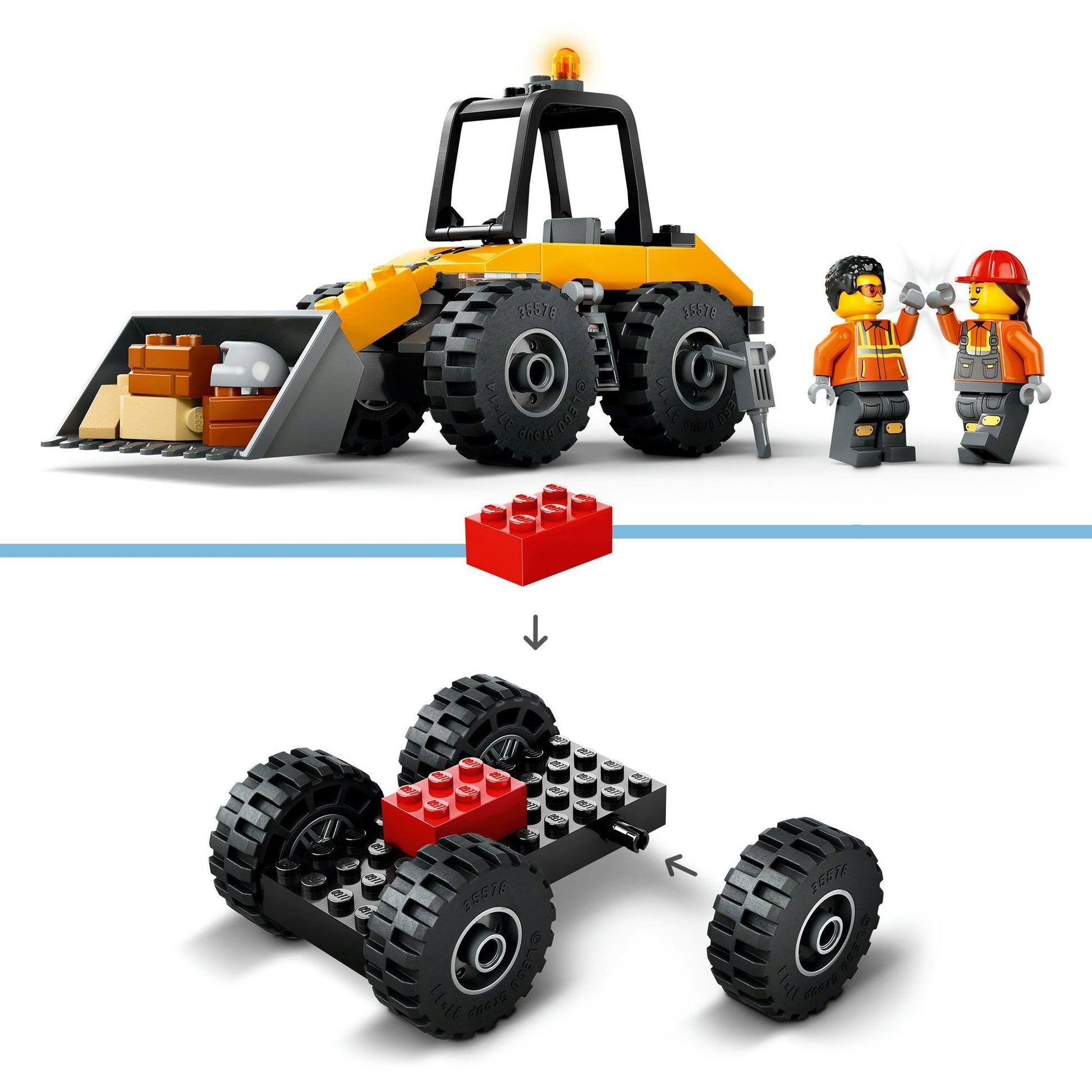 Lego city - gele wiellader constructiespeelgoed (60450)