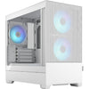 Fractal design pop mini air rgb midi tower behuizing (wit | 2x usb-a | rgb | window)