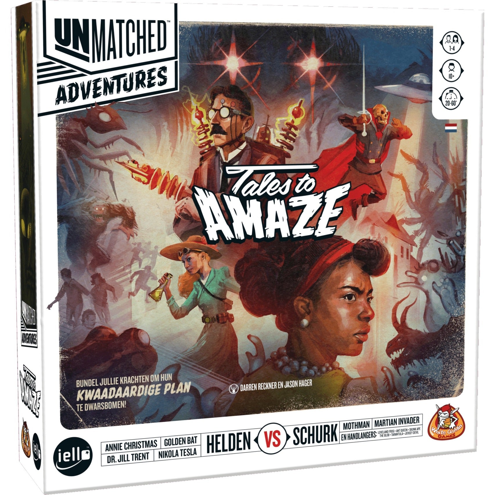 White goblin games unmatched adventures: tales to amaze bordspel (nederlands, 1 - 4 spelers, 20 minuten, vanaf 10 jaar)