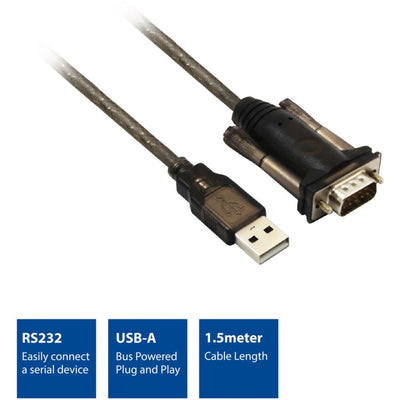 Act connectivity usb naar serieel converter (basic version) adapter (zwart)