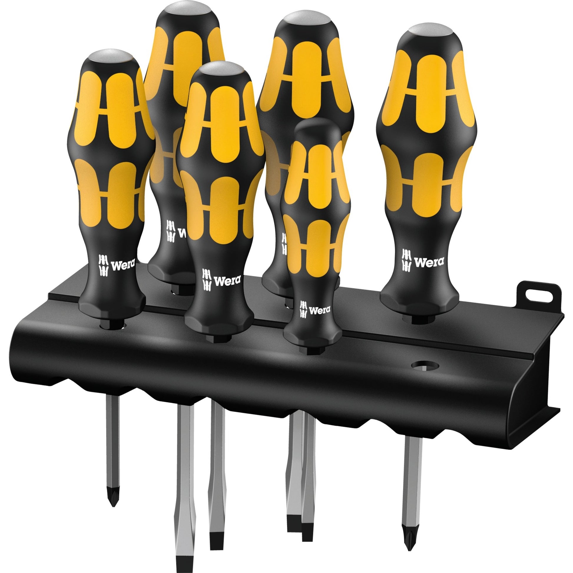 Wera 932 6 schroevendraaierset kraftform (zwart geel, 6-delig)