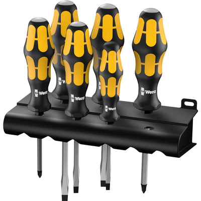 Wera 932 6 schroevendraaierset kraftform (zwart geel, 6-delig)