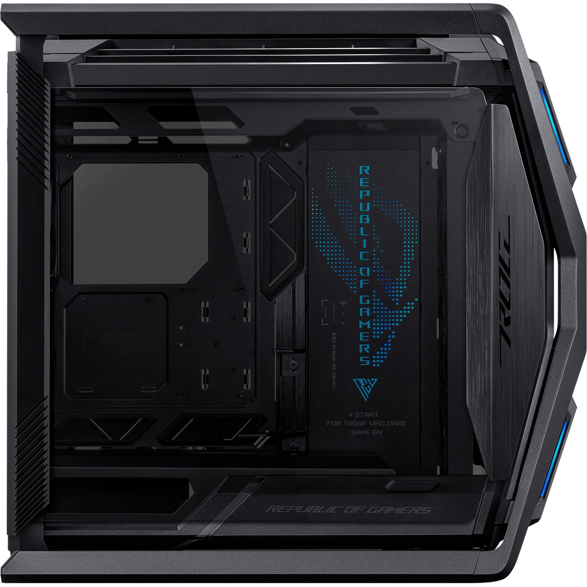 Asus rog hyperion gr701 big tower behuizing (zwart | 4x usb-a | 2x usb-c | rgb | tempered glass)
