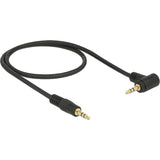 Delock 3,5 mm male > 3.5 mm male kabel (zwart, 0,5 meter) - afbeelding 1