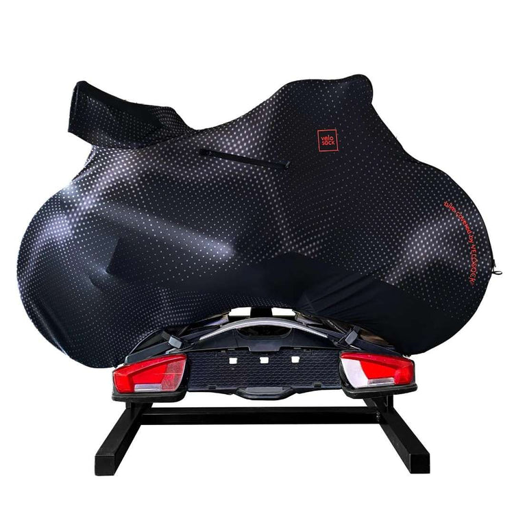Velosock bike cover for racing bike carrier