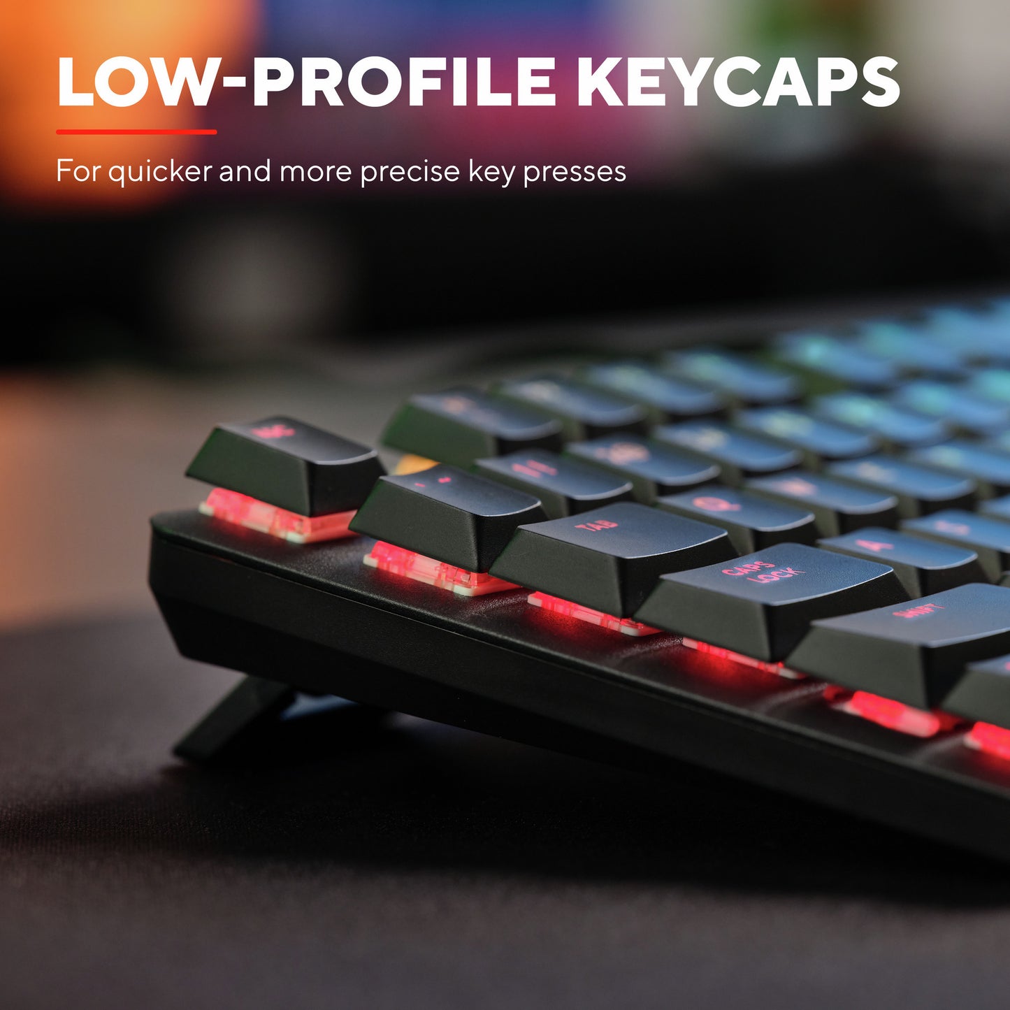 Trust gxt 866 torix mechanisch gaming toetsenbord (zwart, us lay-out (qwerty), huano red, 100%, rgb)