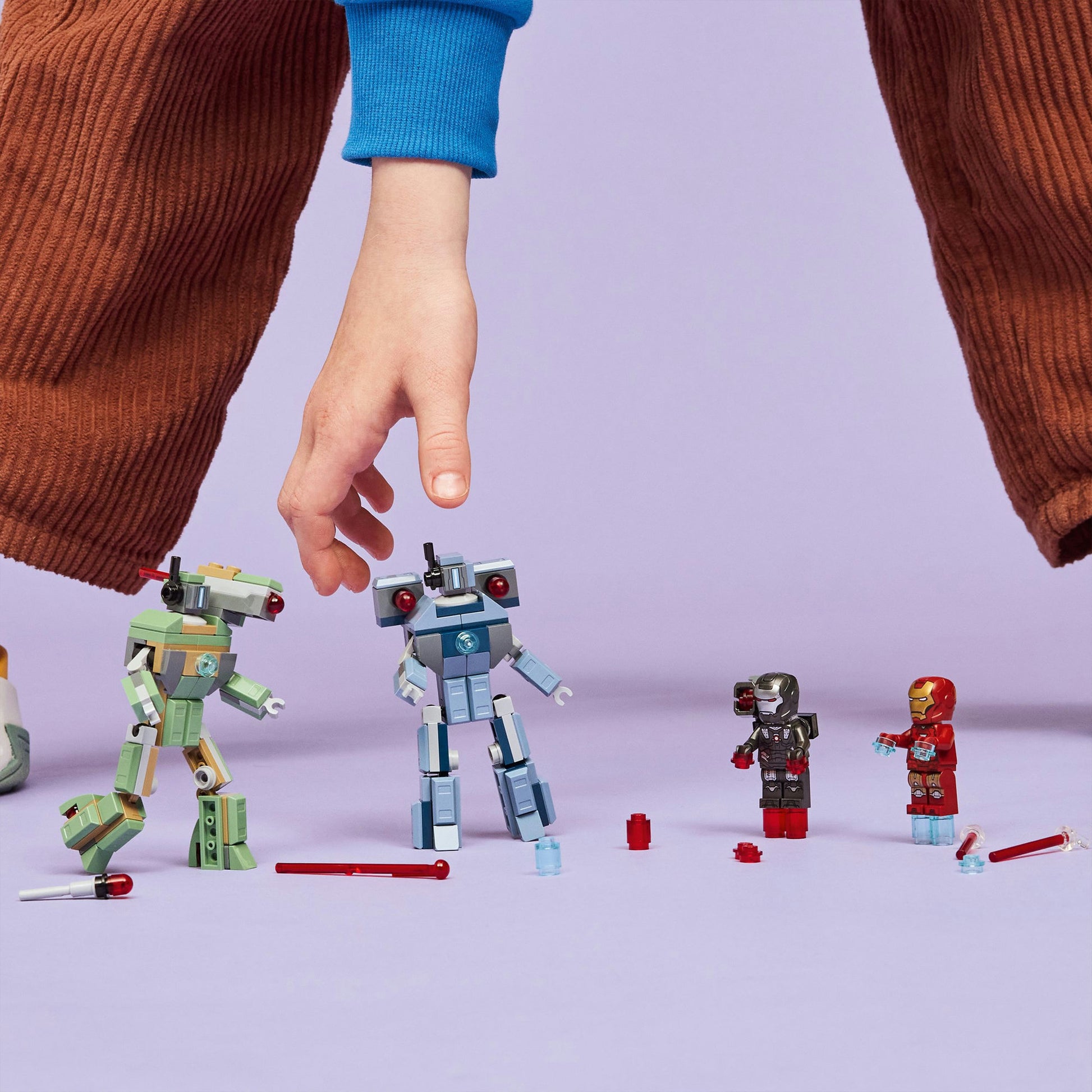Lego ® ǀ marvel iron man en war machine vs. hammer drones - 76320