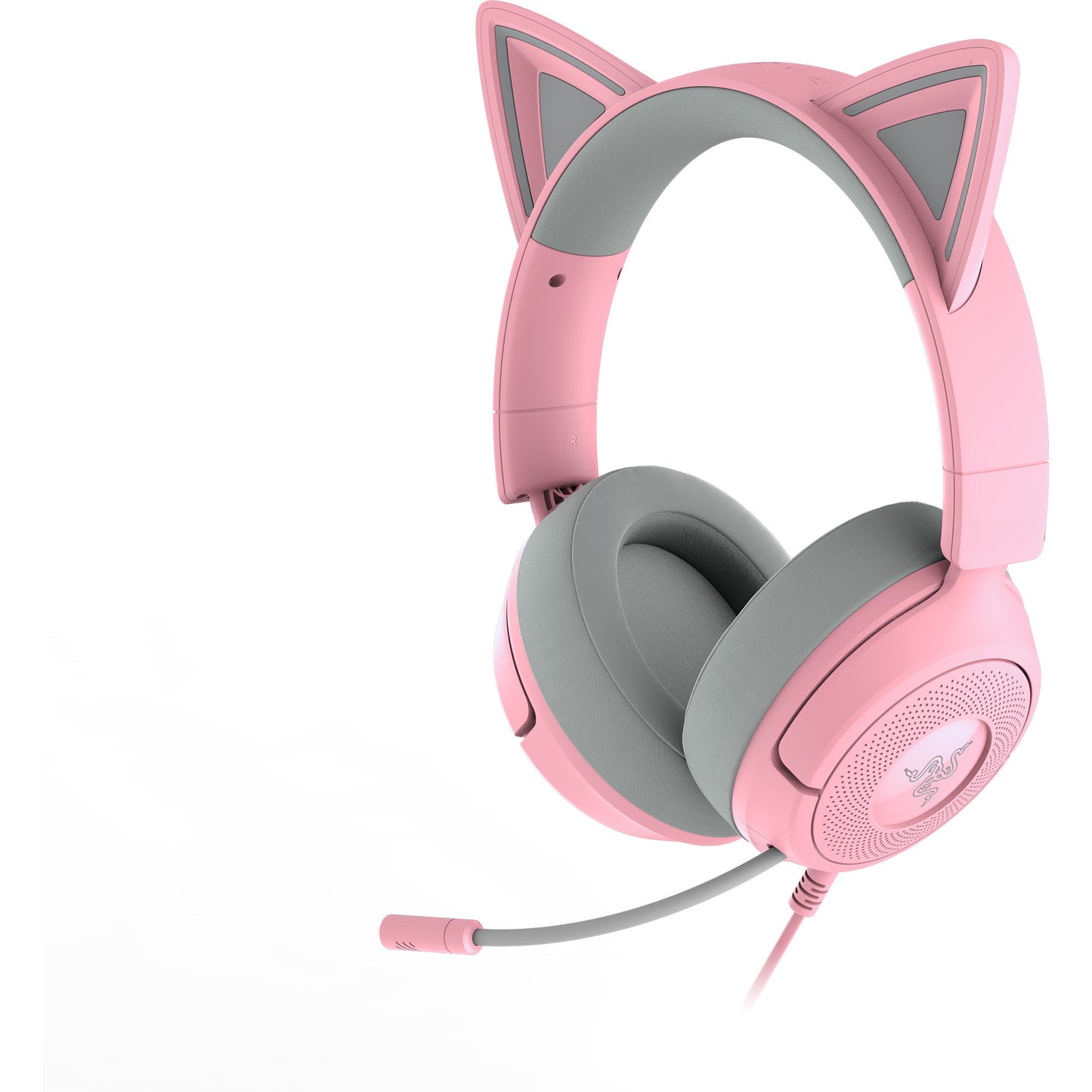 Razer kraken kitty v3 x quartz over-ear gaming headset (roze grijs)