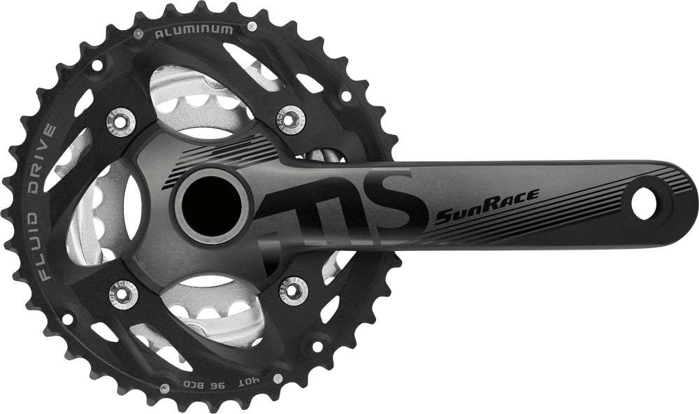 Sunrace crankstel fcms50 22-30-40 175mm m cg+bb-set