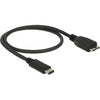 Delock usb-c 3.1 > usb 3.1 micro-usb adapter (zwart, 0,5 meter, usb 3.1 gen 2)