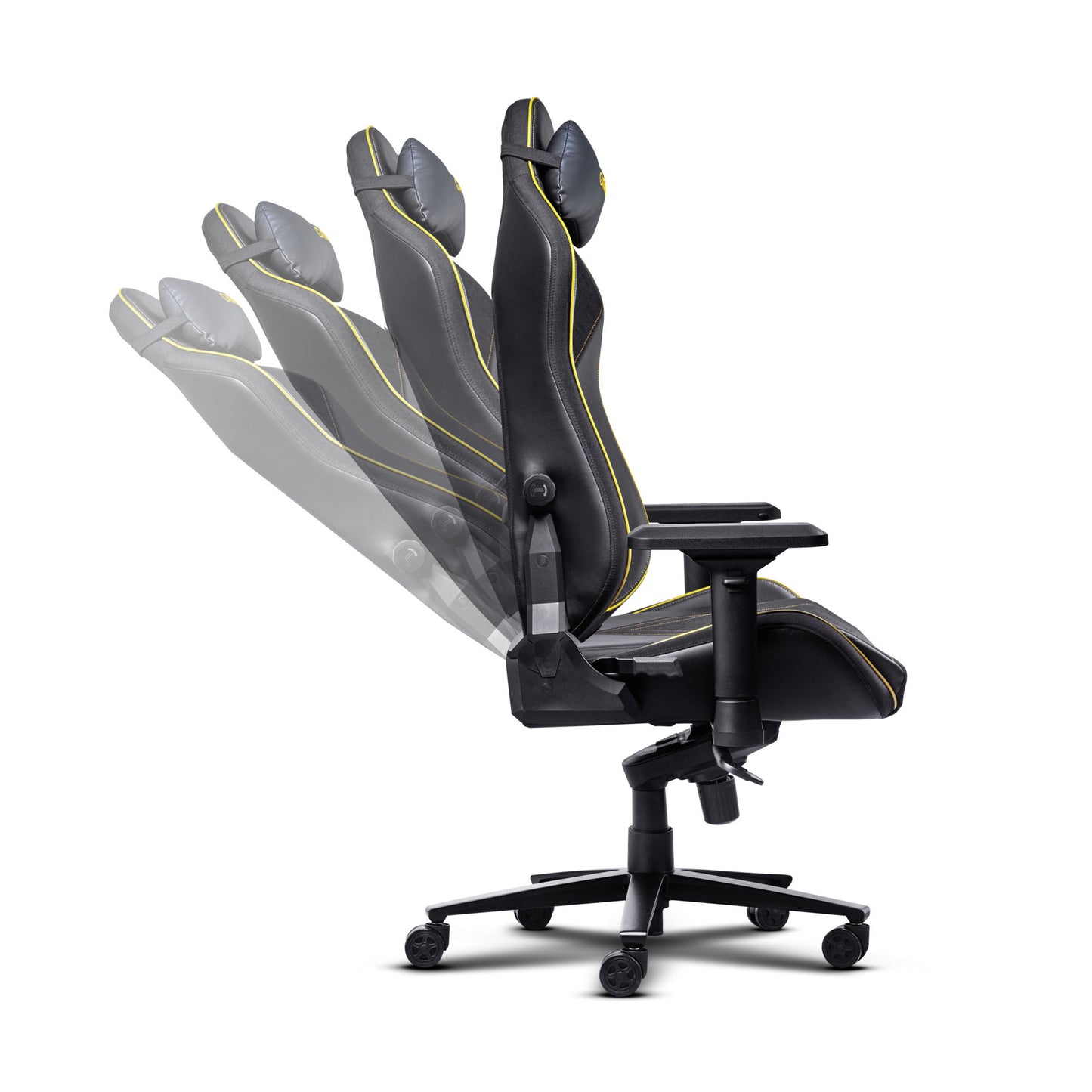 Trust gxt 721 ruya pro premium comfortabele gaming stoel (zwart geel)
