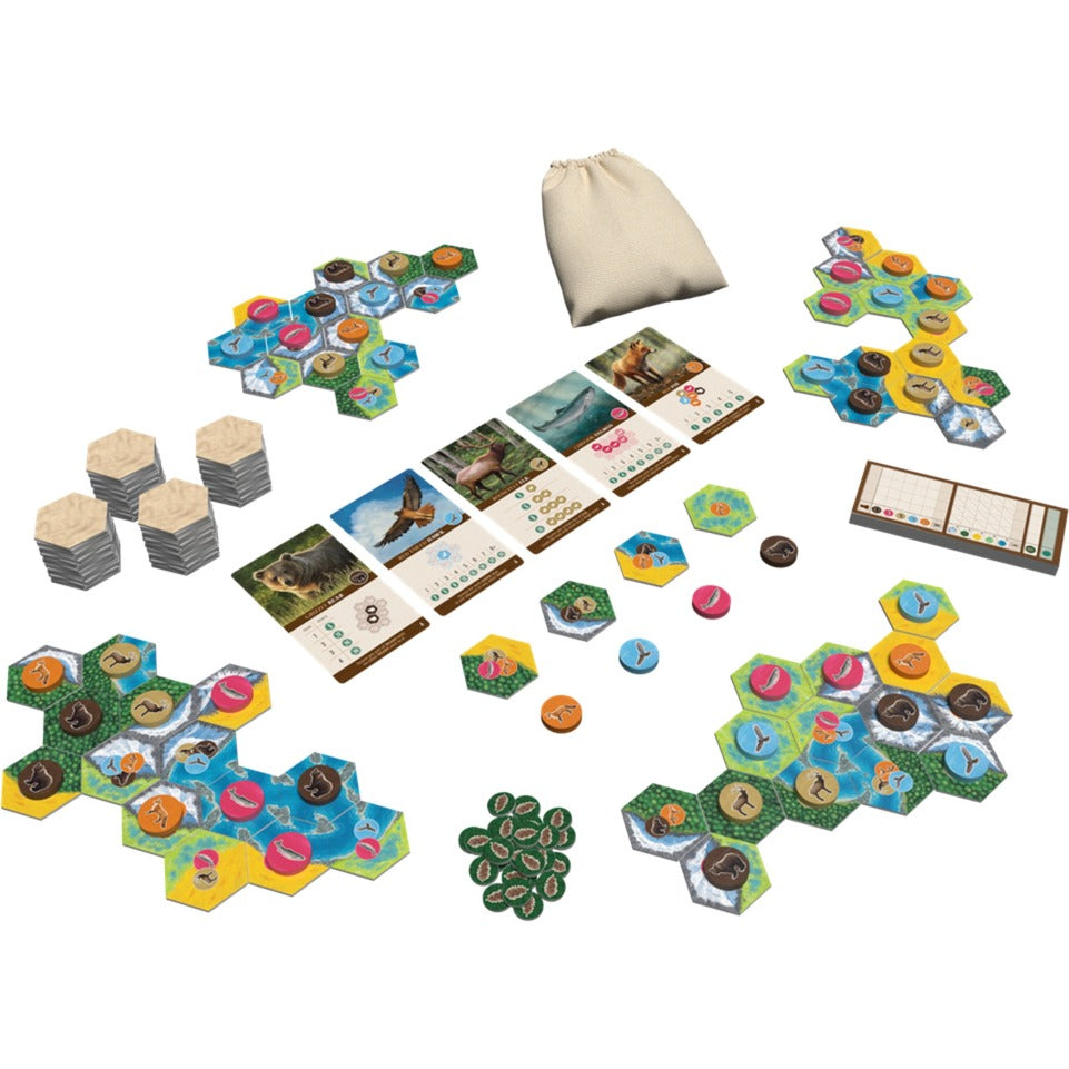 Asmodee cascadia bordspel (engels, 1 - 4 spelers, 30 - 45 minuten, vanaf 10 jaar)