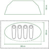 Coleman galiano 4 tent (blauw lichtgrijs)