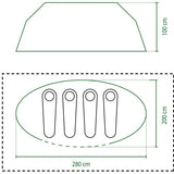 Coleman galiano 4 tent (blauw lichtgrijs) - afbeelding 4