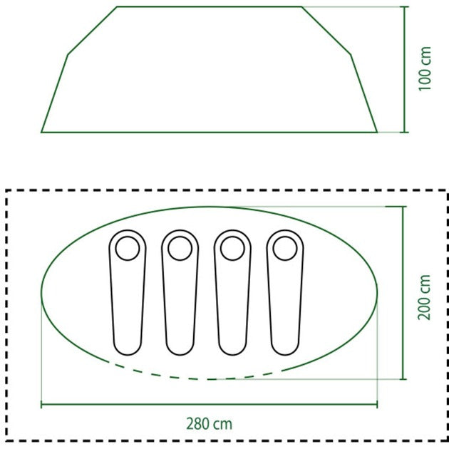 Coleman galiano 4 tent (blauw lichtgrijs)