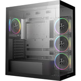Deepcool cg580 4f v2 midi tower behuizing (zwart | 2x usb-a | 1x usb-c | rgb | tempered glass) - afbeelding 2