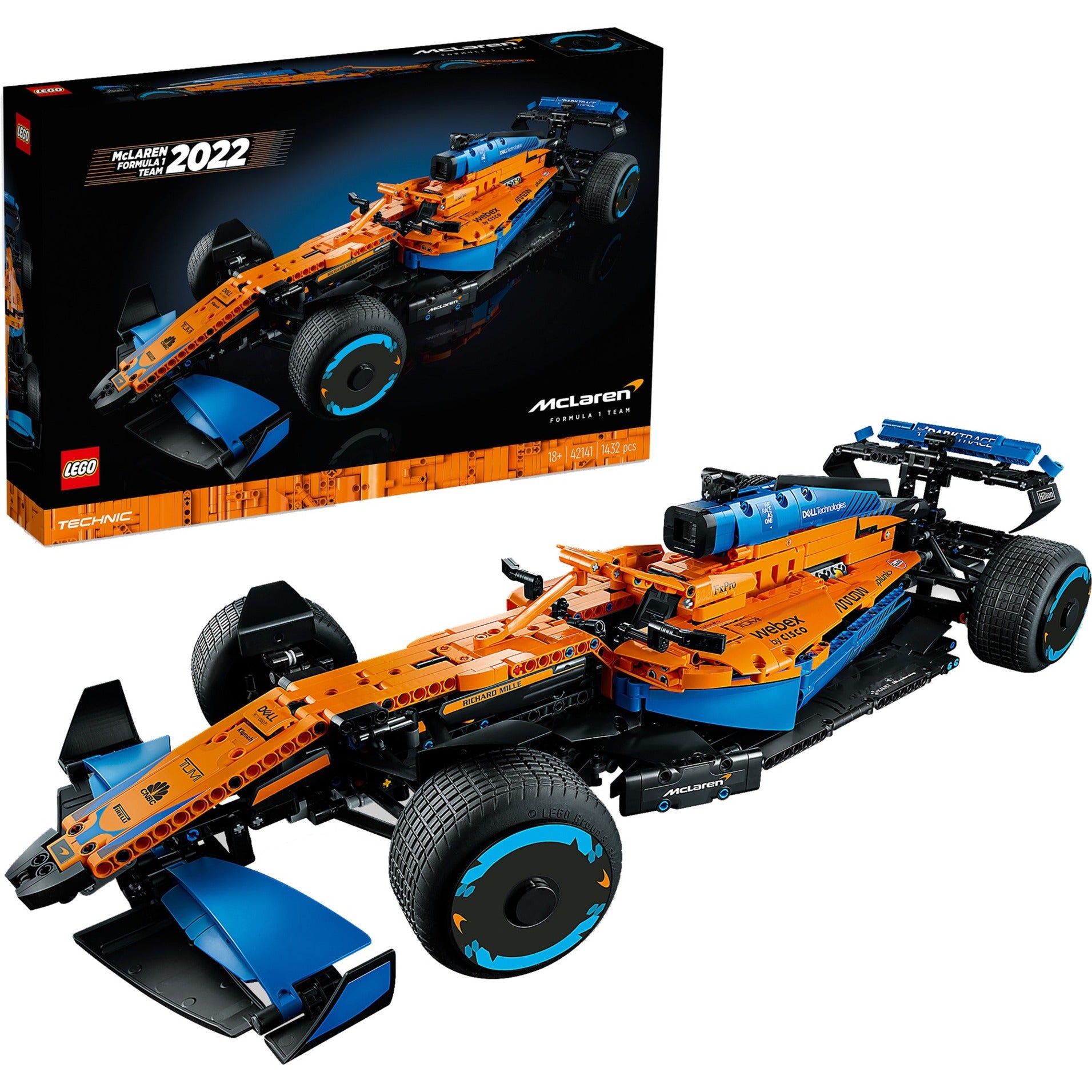 Lego technic mclaren formule 1 2022 racewagen set voor volwassenen - 42141