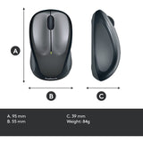 Logitech wireless mouse m235 (zwart grijs, nano-ontvanger) - afbeelding 5