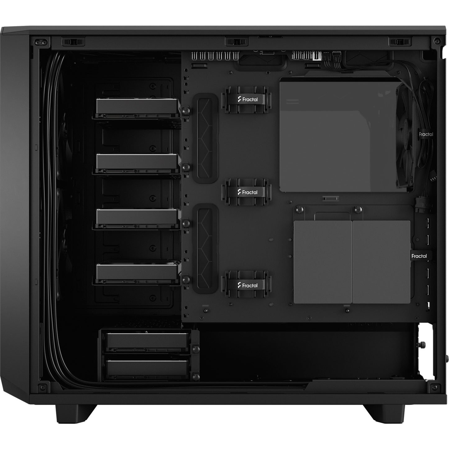 Fractal design meshify 2 light tempered glass midi tower behuizing (zwart | 2x usb-a | 1x usb-c | window)