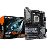 Gigabyte b650 eagle ax socket am5 moederbord (zwart grijs, raid, gb-lan, wi-fi 6e, bt, sound, atx) - afbeelding 1